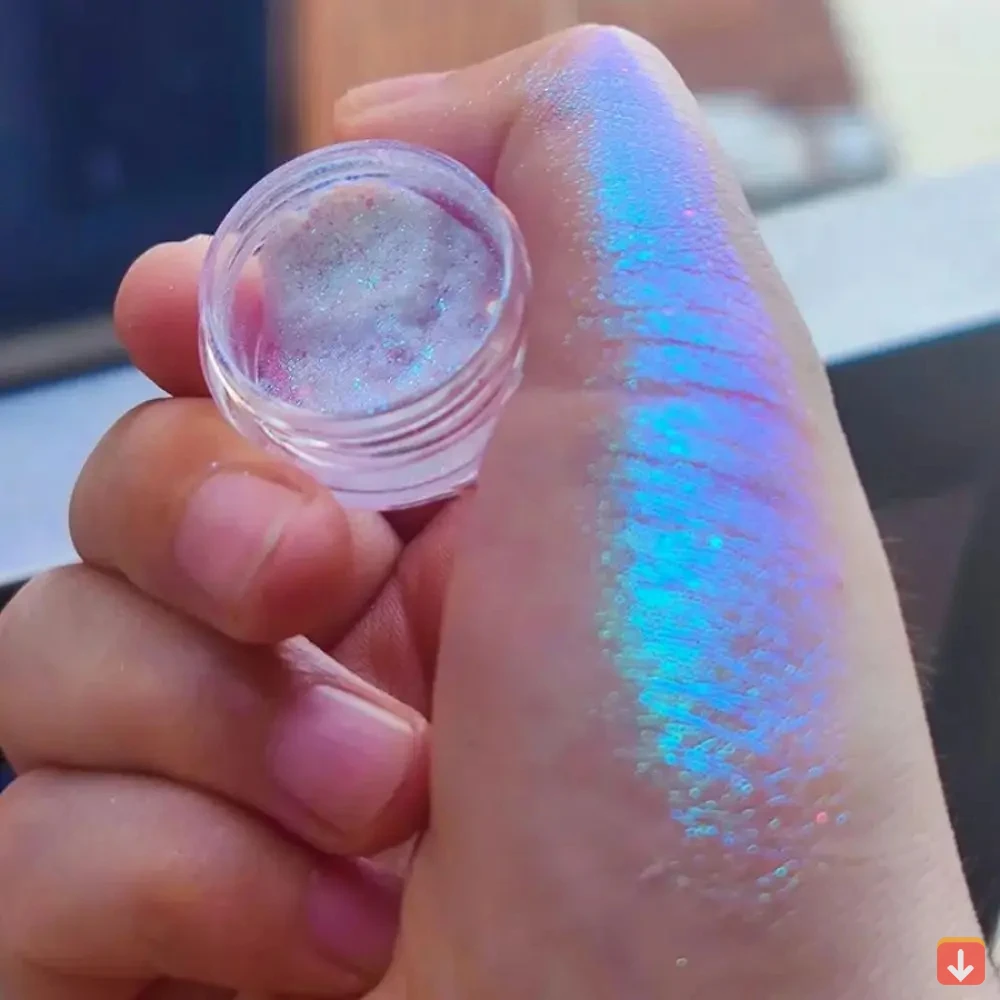 35Colors Phantom Chameleon Holographic Mirror Powder Net1-2g Colorful Magic Mirror Nail Rubbing Powder DIY Christmas Mirror Dust