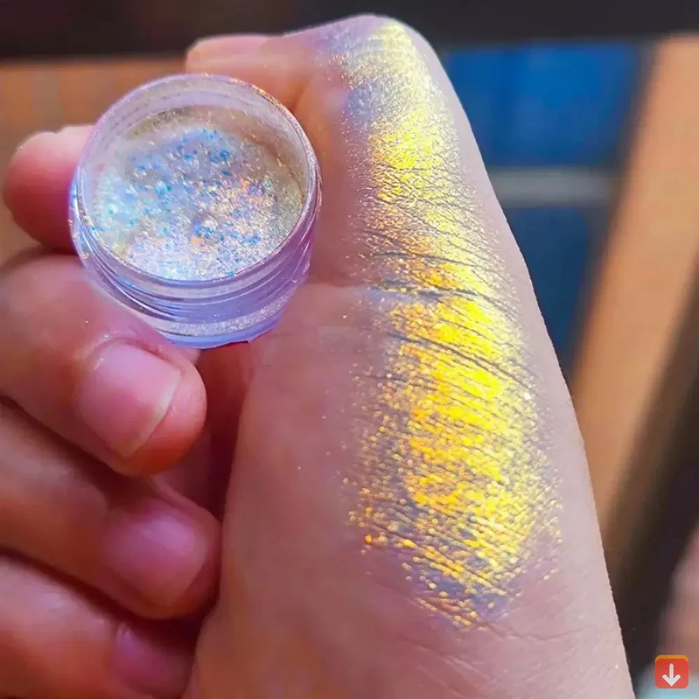 35Colors Phantom Chameleon Holographic Mirror Powder Net1-2g Colorful Magic Mirror Nail Rubbing Powder DIY Christmas Mirror Dust