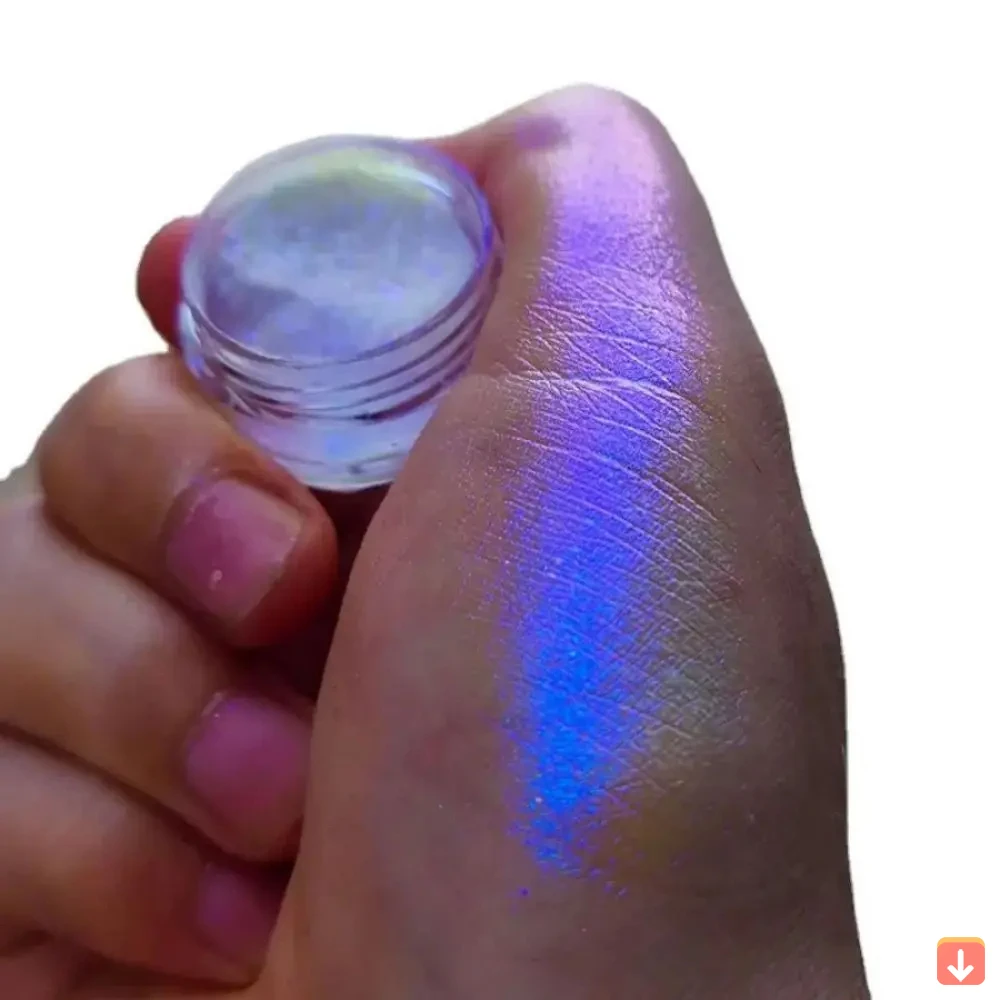 35Colors Phantom Chameleon Holographic Mirror Powder Net1-2g Colorful Magic Mirror Nail Rubbing Powder DIY Christmas Mirror Dust