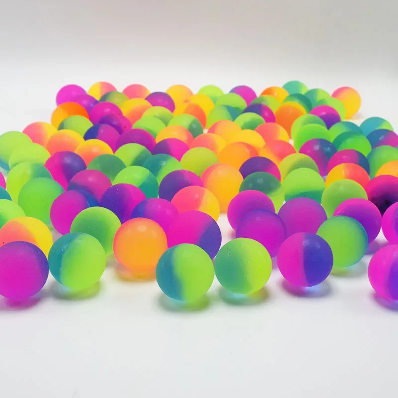 24 Pcs 2.5cm Two-color Outdoor Bouncy Ball Kids Party Supplies Birthday Gift Pinata Filler Christmas Carnival Party Gift Reward
