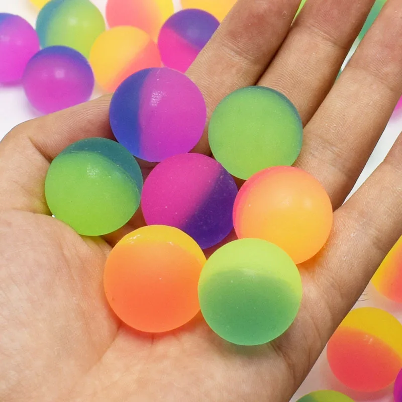 24 Pcs 2.5cm Two-color Outdoor Bouncy Ball Kids Party Supplies Birthday Gift Pinata Filler Christmas Carnival Party Gift Reward