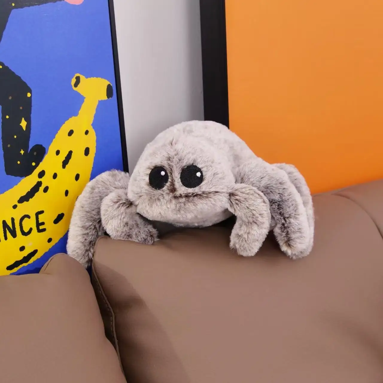 Realistic Plush Spider Toy - Gray Spider Doll Gift for Christmas