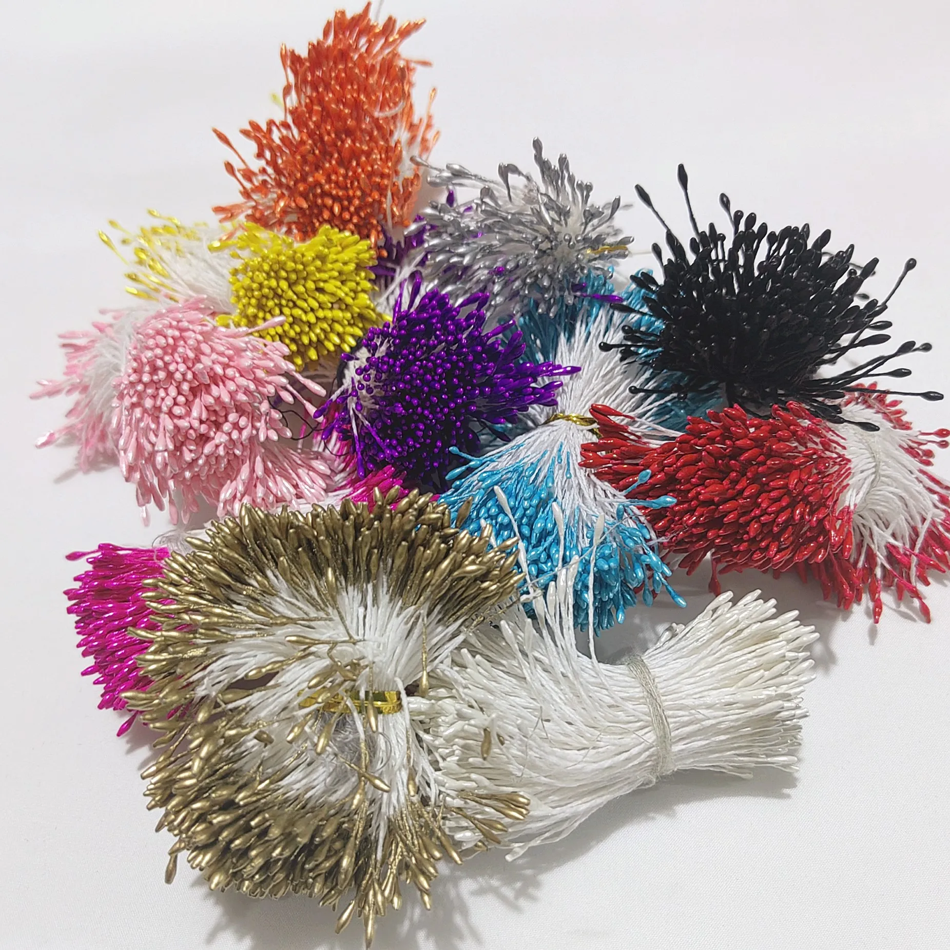 500pcs/Bag 1/3mm DIY Artificial Mini Pearl Flower Stamen Pistil Overall Wedding Party Home Decoration Christmas Accessories