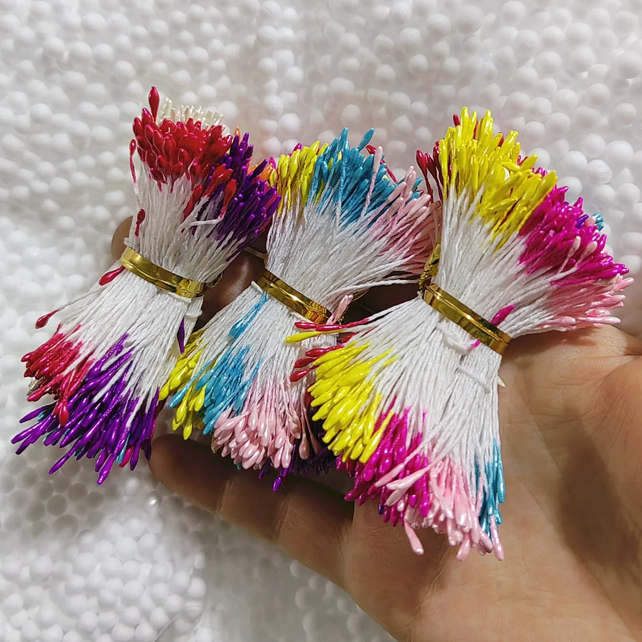 500pcs/Bag 1/3mm DIY Artificial Mini Pearl Flower Stamen Pistil Overall Wedding Party Home Decoration Christmas Accessories