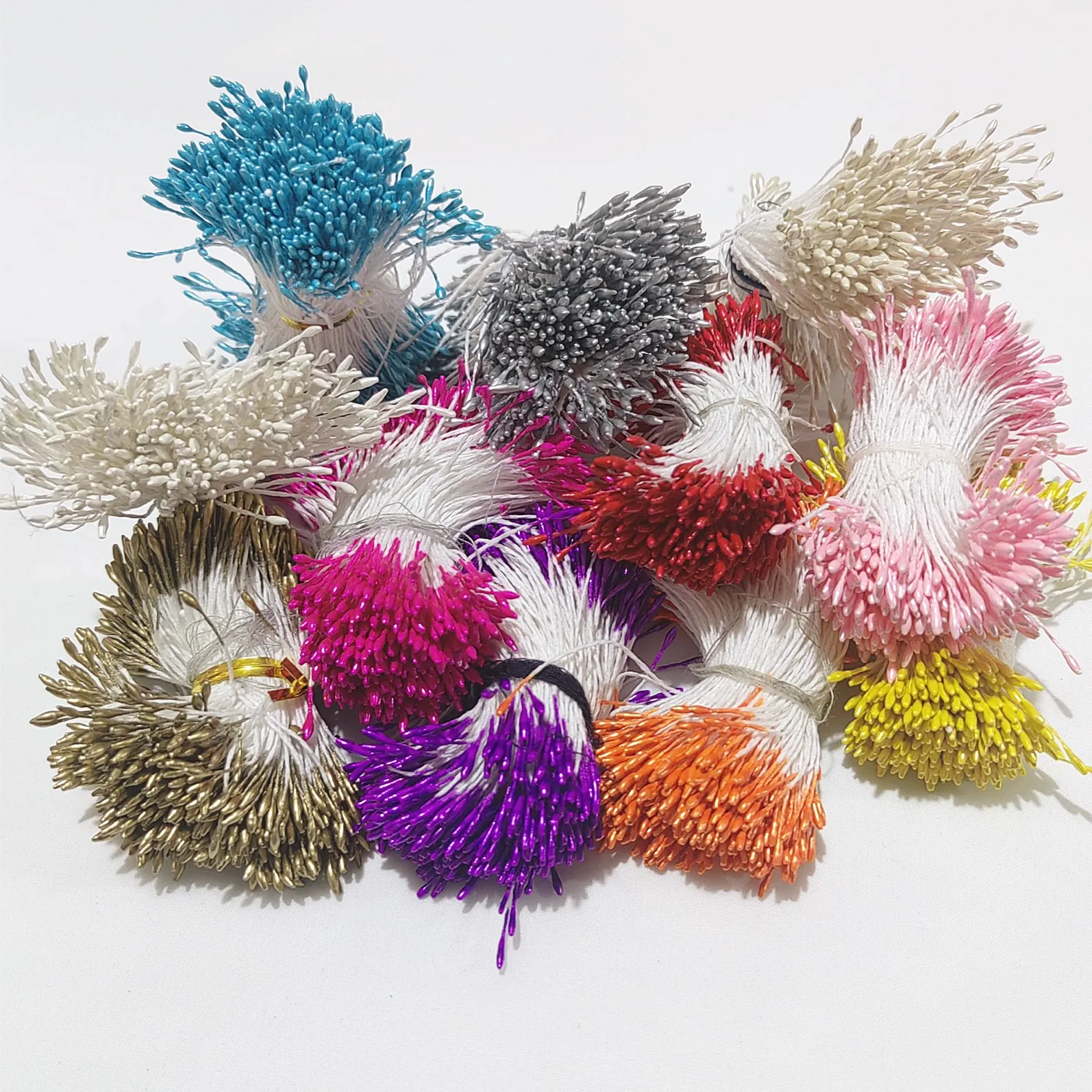500pcs/Bag 1/3mm DIY Artificial Mini Pearl Flower Stamen Pistil Overall Wedding Party Home Decoration Christmas Accessories