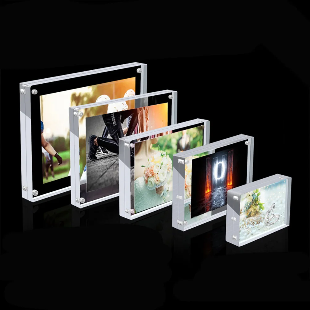 Christmas Gift Acrylic Clear Photo Frame Creative Picture Frame Bedroom Deck Decor 55x82mm 60x90mm 75x105mm 100 X150mm