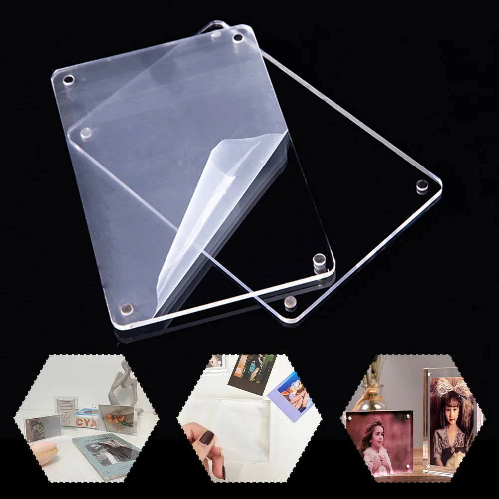 Christmas Gift Acrylic Clear Photo Frame Creative Picture Frame Bedroom Deck Decor 55x82mm 60x90mm 75x105mm 100 X150mm