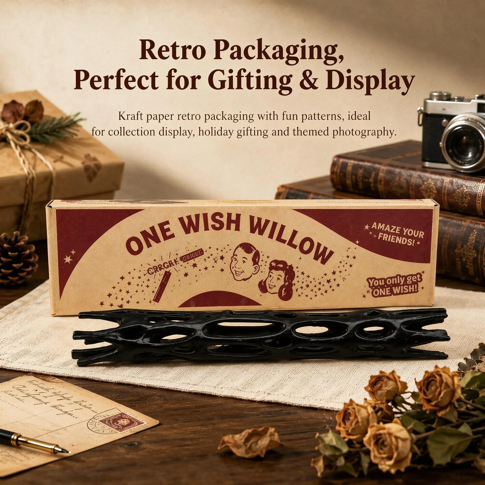 One Wish Willow Wish-3D Printed Wish, Fun Party Novelty Gift Ancient Legend Replica for All Ages, 1PC Christmas Party