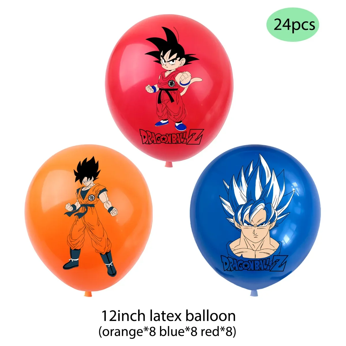 Dragon Ball Theme Birthday Party Son Goku Vegeta Pull Flag Banner Numbers Balloon Cake Insert Decoration Children Christmas Gift