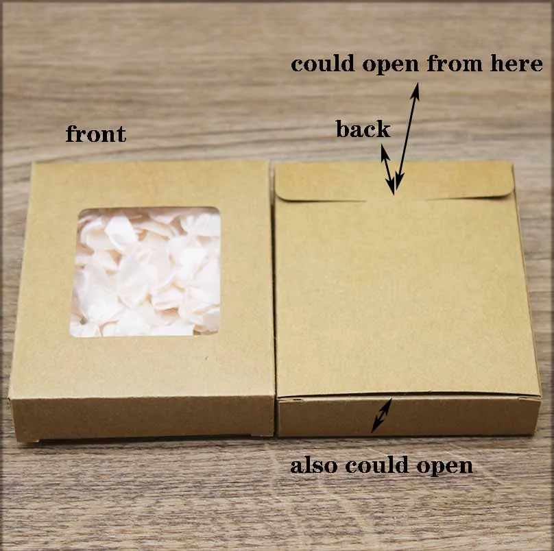 10pcs DIY Gifts Package with Window White/Kraft Christmas Gifts Box Cake Packaging For Wedding Home Party Muffin Packaging Box