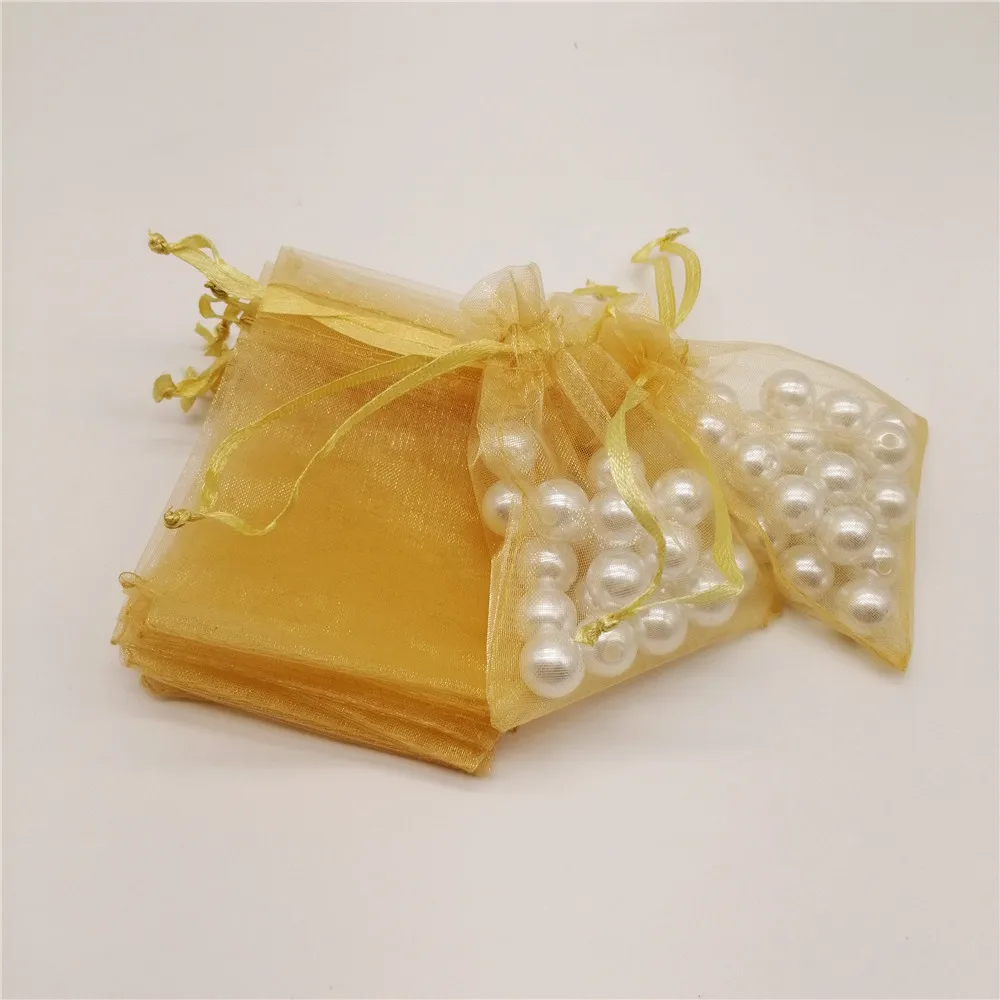 11 sizes 1000pcs Organza Gift Bags Christmas Wedding Party Gift Bags Organza Drawstring Jewelry Packaging Pouch Bags 22 Colors
