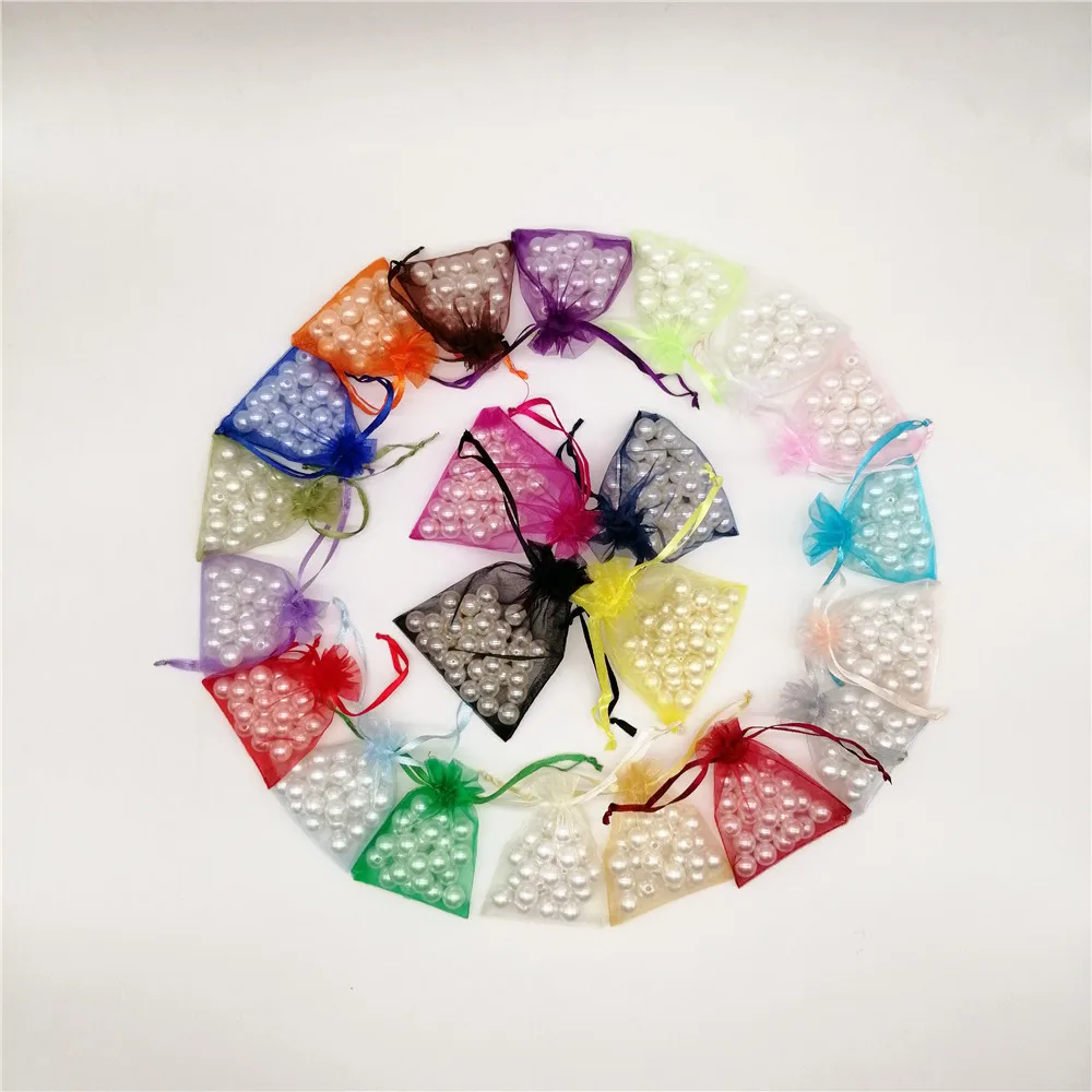 11 sizes 1000pcs Organza Gift Bags Christmas Wedding Party Gift Bags Organza Drawstring Jewelry Packaging Pouch Bags 22 Colors