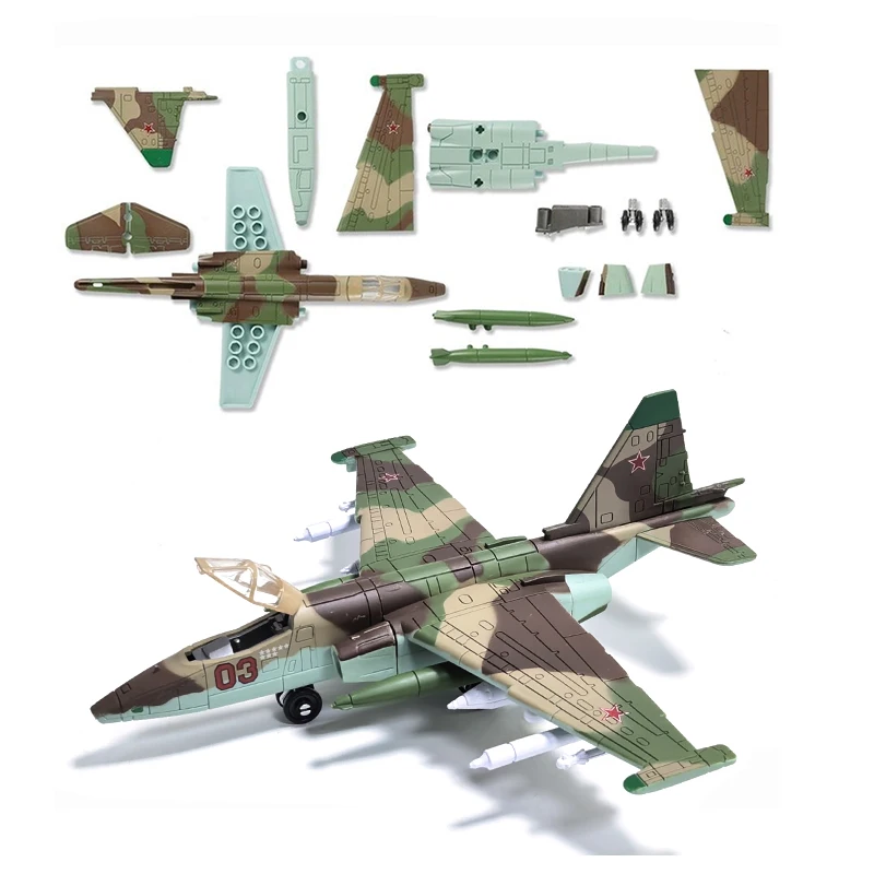 Creative Military Model Toys Building Blocks Set SU-27 SU-25 B2 SU-35S SU-57 Stealth Fighter Series Toys For Boys Christmas Gift