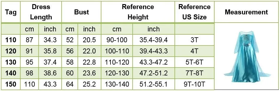 Cinderella Anna Elsa Costume Children Princess Dress for Girls Kids Cosplay Snow White Christmas Carnival Party Disguise Outfit