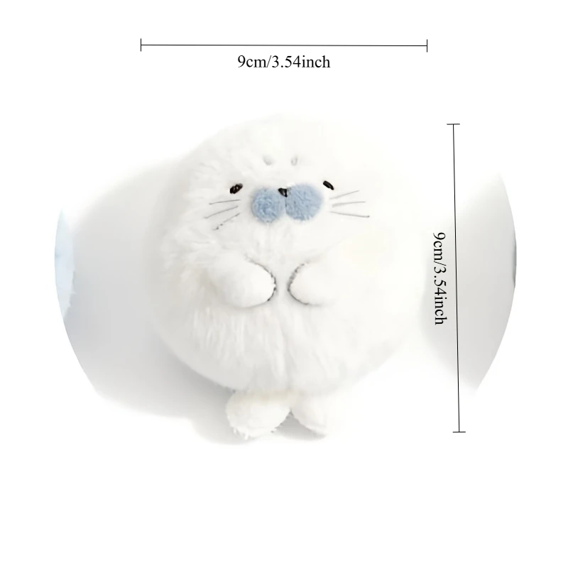 Cute Soft Seal Plush Keychcains Kawaii Animal Children Schoolbag Pendant Knapsack Accessories Christmas New Year Gifts