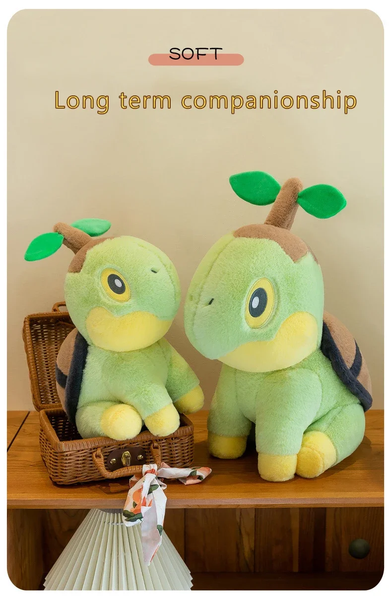 35/80cm Large Turtwig  Pokemon Plush Toys Anime Doll Cute Pillow Cartoon Giant Pokémon Plushie Stuffed Gift for Kids Christmas