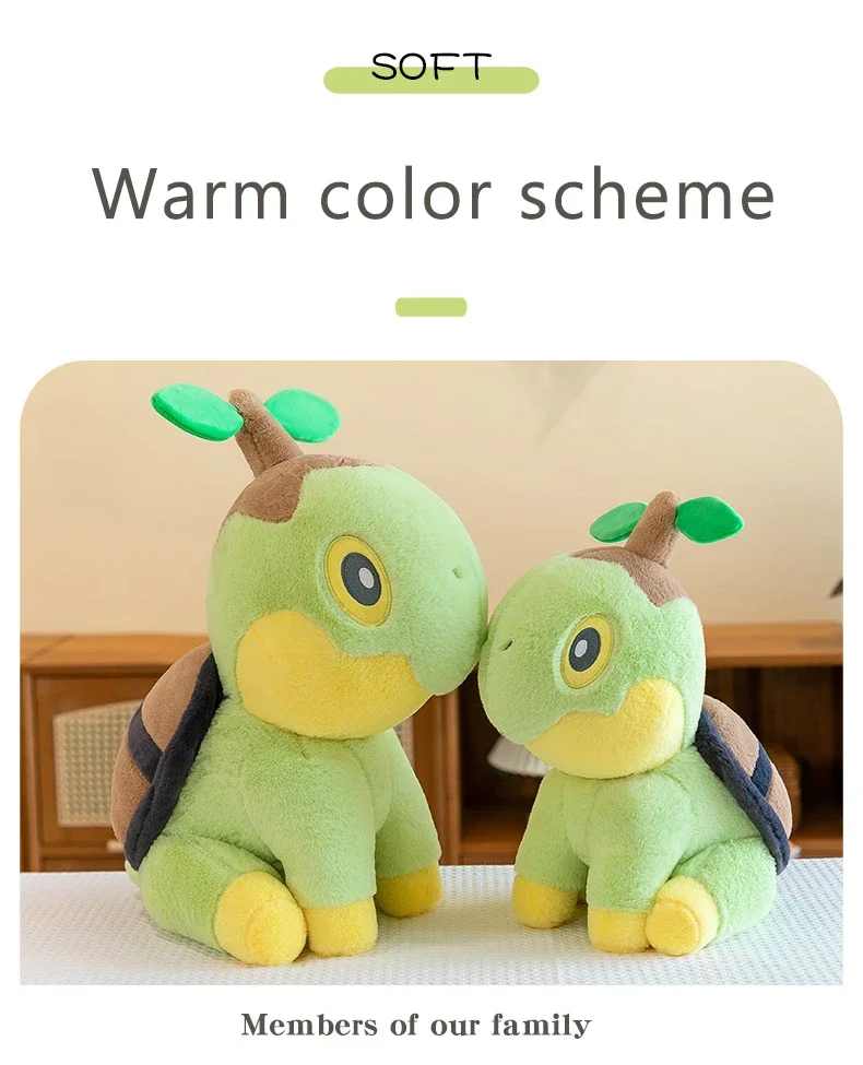 35/80cm Large Turtwig  Pokemon Plush Toys Anime Doll Cute Pillow Cartoon Giant Pokémon Plushie Stuffed Gift for Kids Christmas