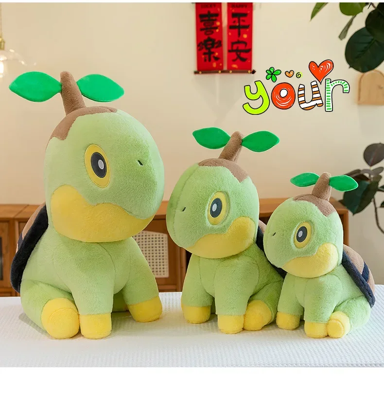 35/80cm Large Turtwig  Pokemon Plush Toys Anime Doll Cute Pillow Cartoon Giant Pokémon Plushie Stuffed Gift for Kids Christmas