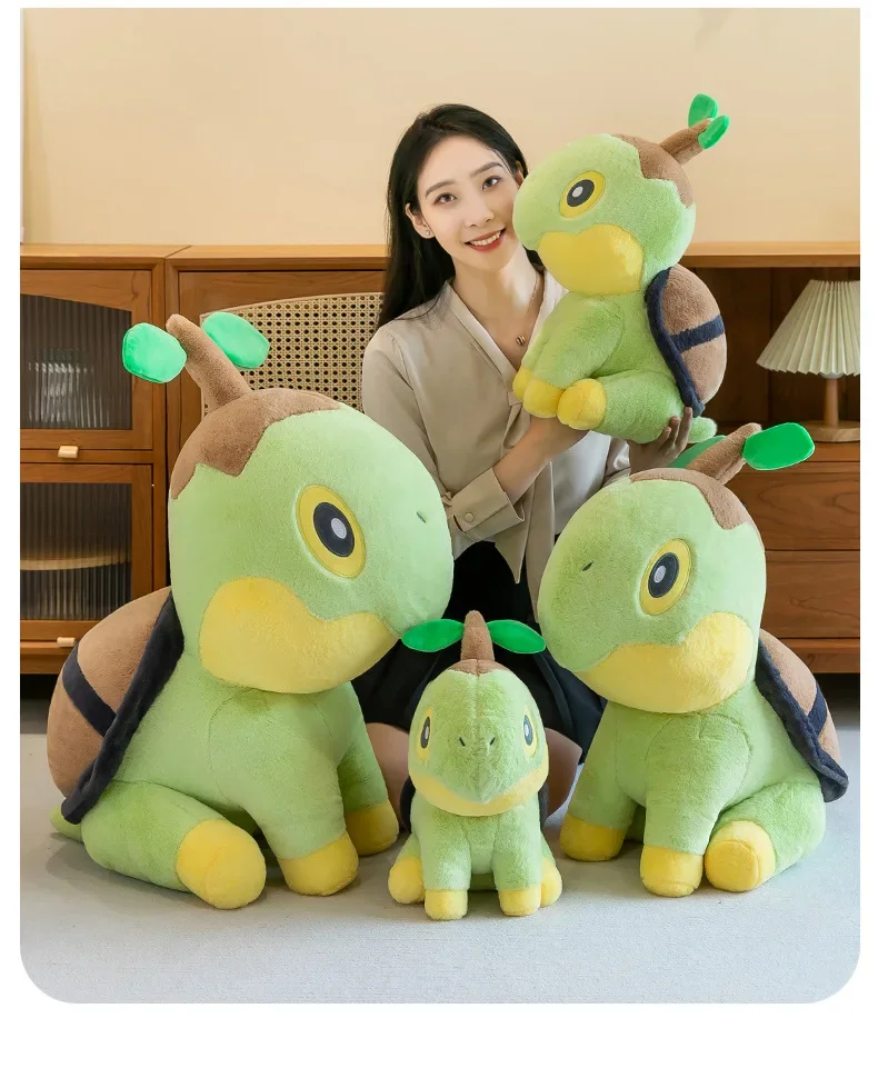 35/80cm Large Turtwig  Pokemon Plush Toys Anime Doll Cute Pillow Cartoon Giant Pokémon Plushie Stuffed Gift for Kids Christmas