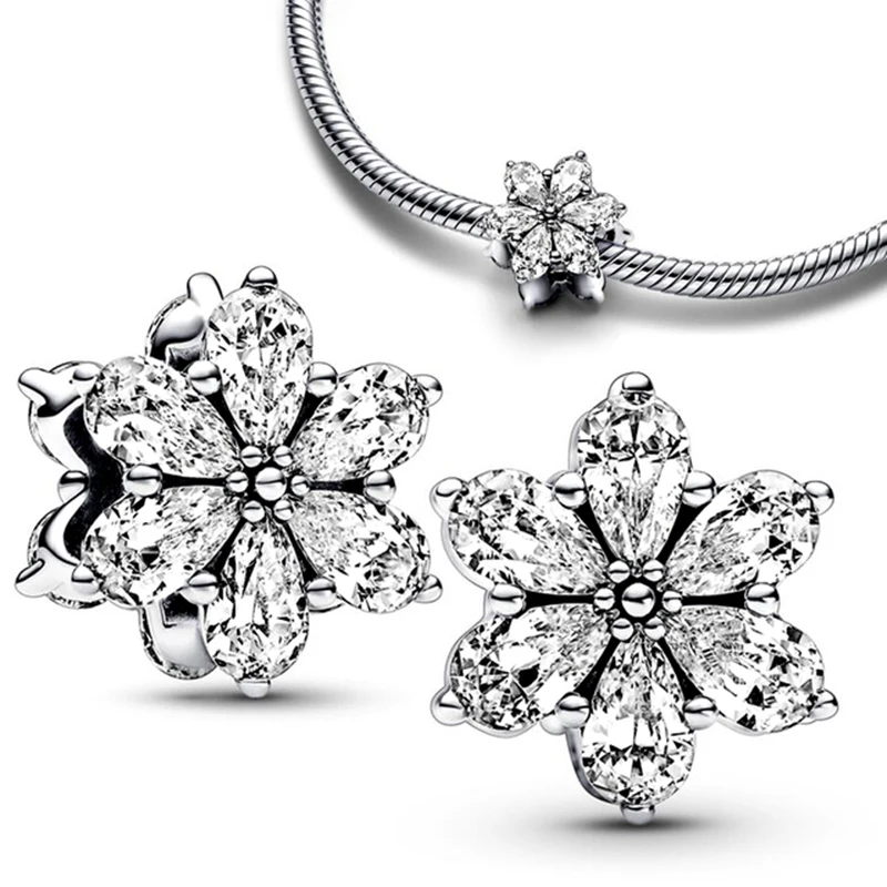 2024 New 925 Sterling Silver Christmas Santa Snowman Stars Pendant Charms Beads fit Original Pendant Bracelet DIY Women Jewelry