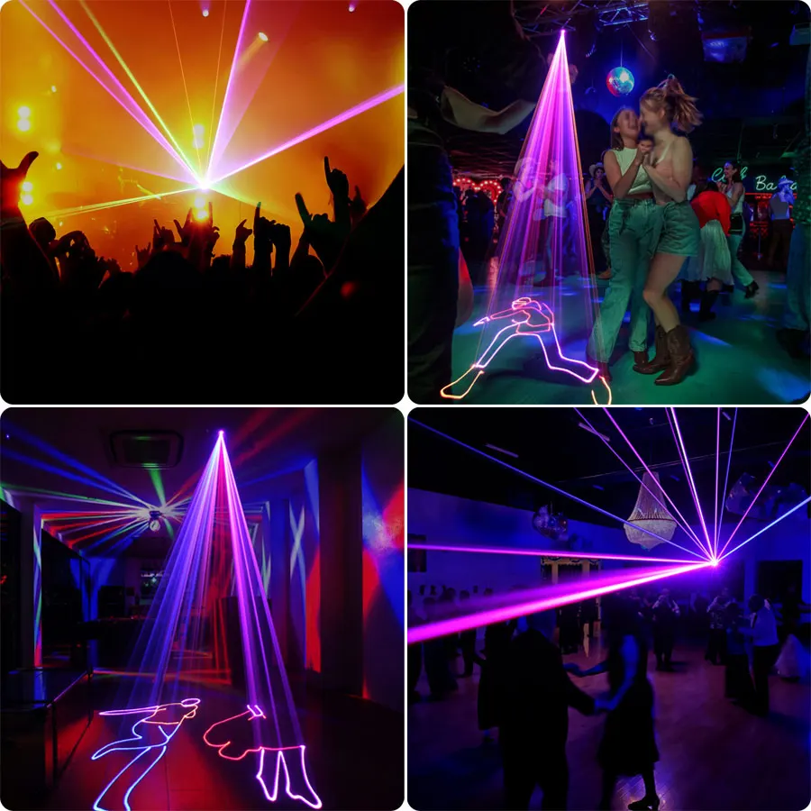 DM500 Animation RGB Laser Beam Lines Stage Disco Light DJ Party Pattern Projector Scans DMX Dance Bar Christmas Show G21