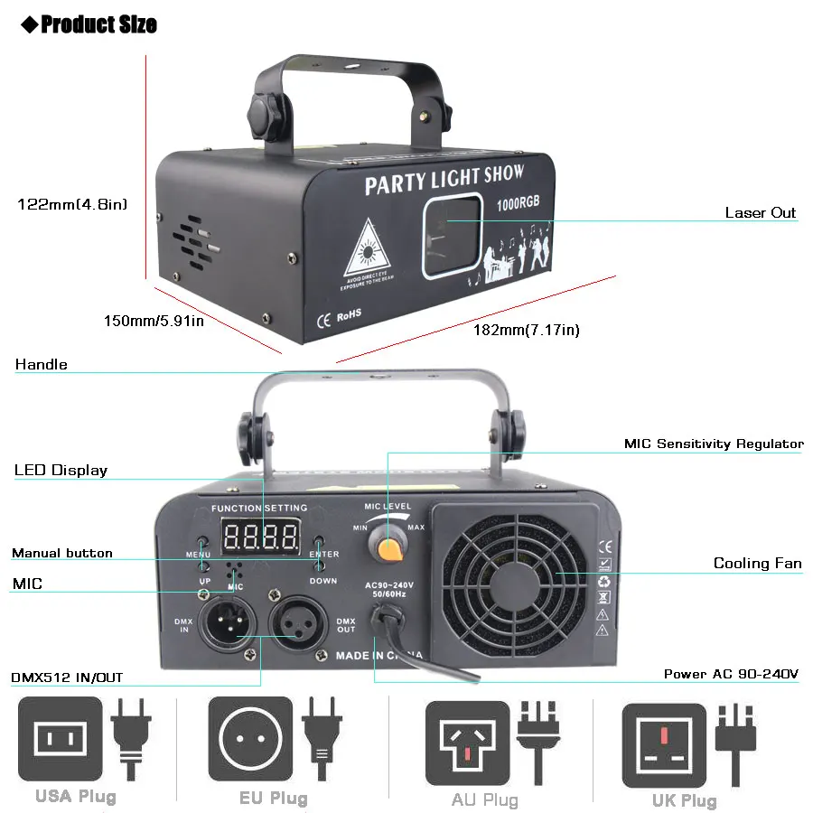 DM500 Animation RGB Laser Beam Lines Stage Disco Light DJ Party Pattern Projector Scans DMX Dance Bar Christmas Show G21