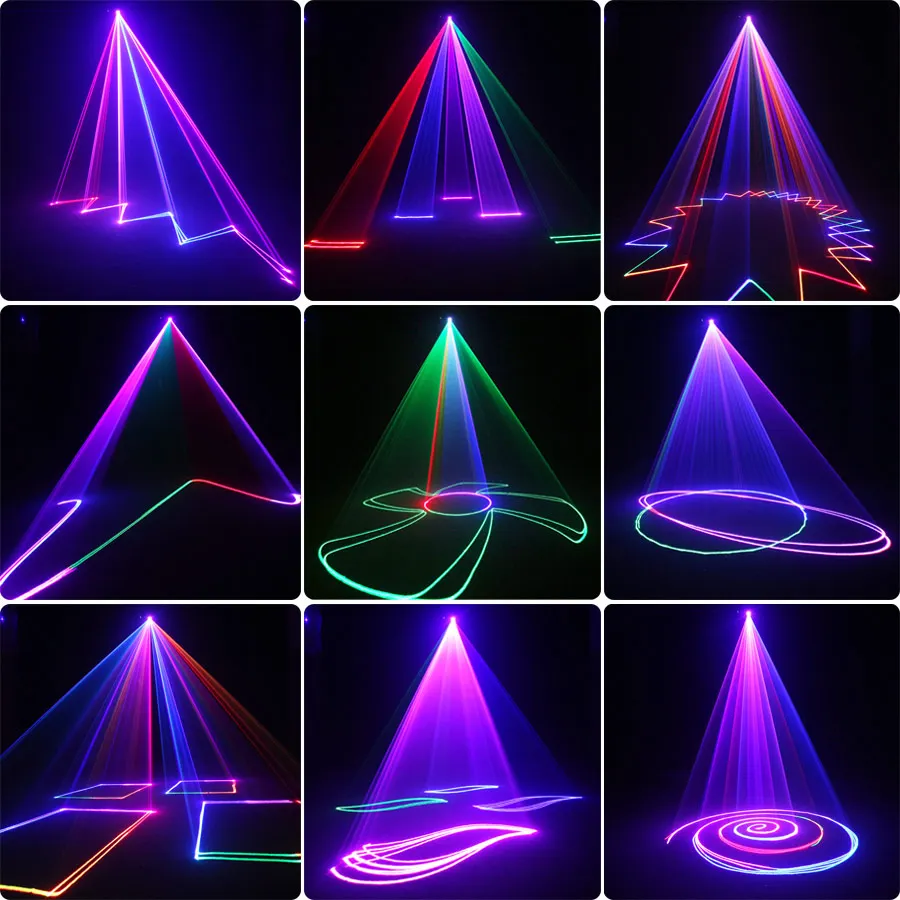 DM500 Animation RGB Laser Beam Lines Stage Disco Light DJ Party Pattern Projector Scans DMX Dance Bar Christmas Show G21