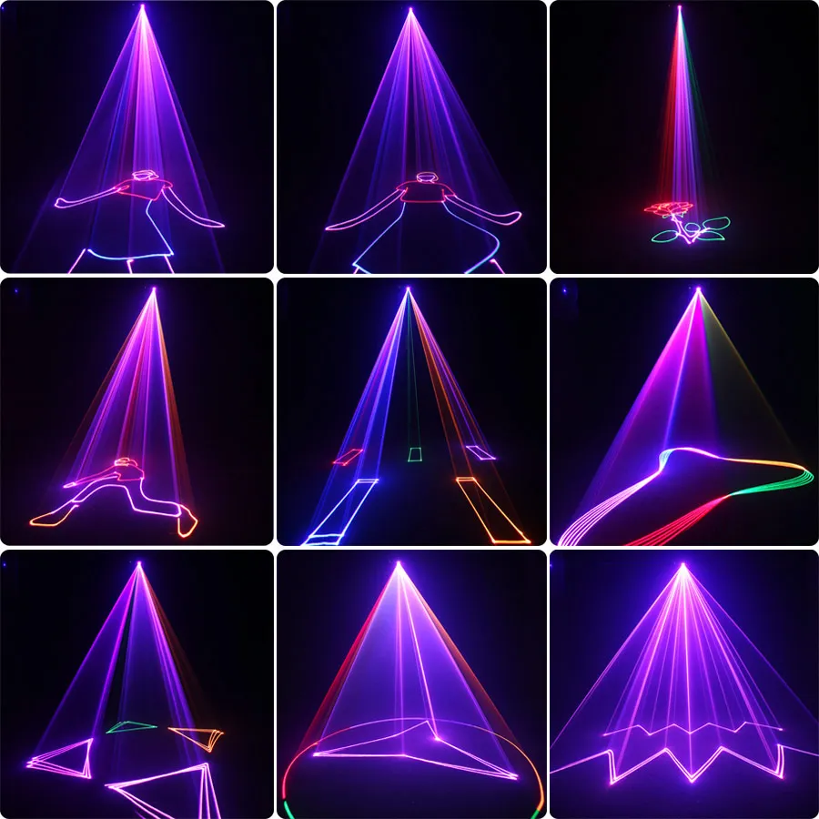 DM500 Animation RGB Laser Beam Lines Stage Disco Light DJ Party Pattern Projector Scans DMX Dance Bar Christmas Show G21