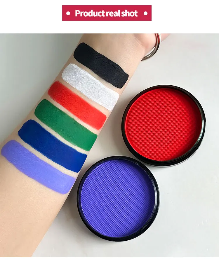 30g Monochrome Water Soluble Face Body Paint Vibrant DIY Makeup for Christmas Parties Long-Lasting Professional Quality Cosmetic