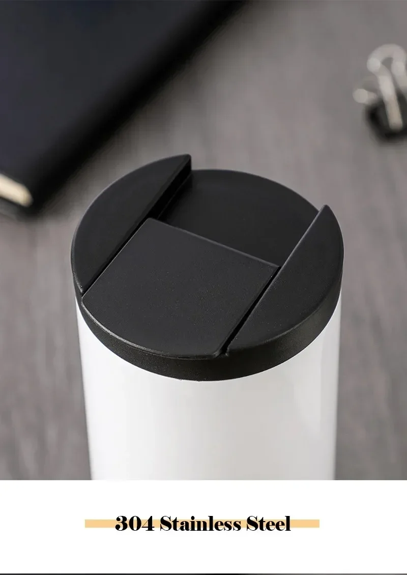400ml Stainless Steel Thermal Coffee Mug 304 Thermos Mug Leak Proof Portable Travel Thermal Cup Water Bottle Christmas Gifts