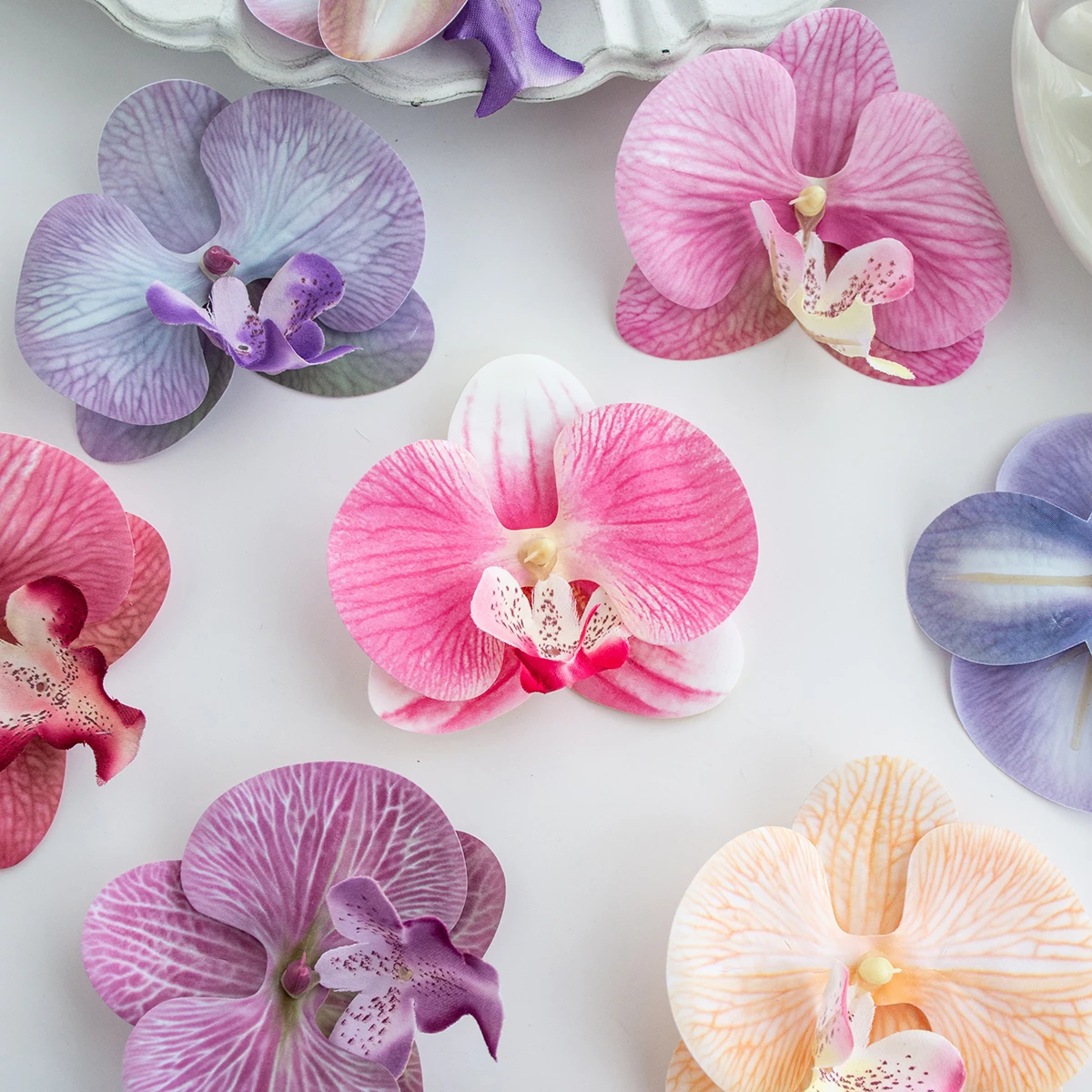 Thai Butterfly Orchid Artificial Flowers Hot selling items christmas Wedding Bridal Accessories Headwear and hair clips Diy gift