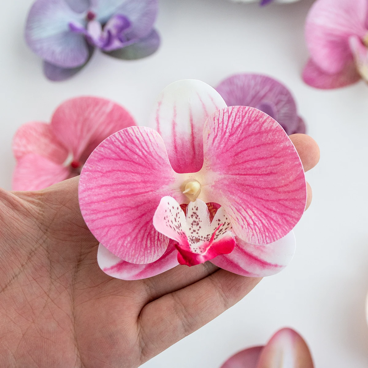 Thai Butterfly Orchid Artificial Flowers Hot selling items christmas Wedding Bridal Accessories Headwear and hair clips Diy gift