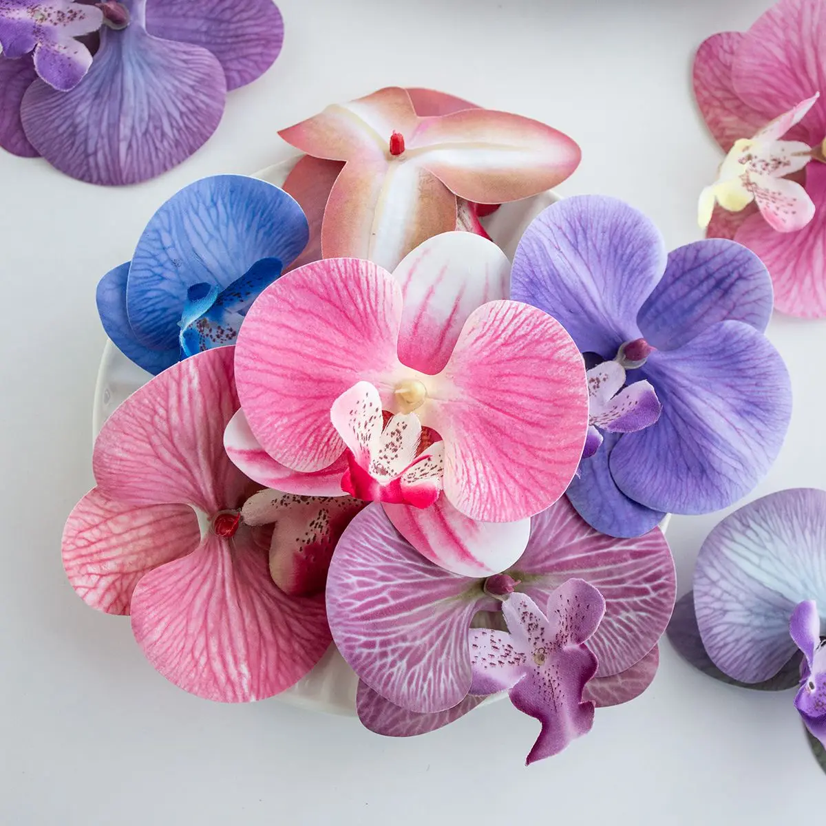 Thai Butterfly Orchid Artificial Flowers Hot selling items christmas Wedding Bridal Accessories Headwear and hair clips Diy gift