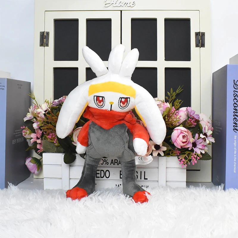 Scorbunny Evolution Raboot Plush Toys Stuffed Doll Throw Pillow Home Decoration Kawaii Rabbit Christmas Gift for Kids Friends