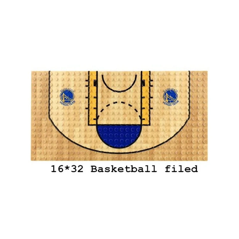 1pc 16*32 Dots Base Plate Basketball Football Baseplate For Figure Field Court Block DIY Toys Christmas Gift for Children