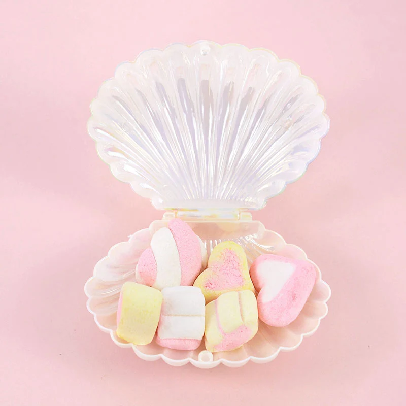 5/10pcs Shell Shaped Candy Gift Box Girls Mermaid Birthday Party Decor Wedding Baby Shower Favors Christmas Jewelry Storage Box