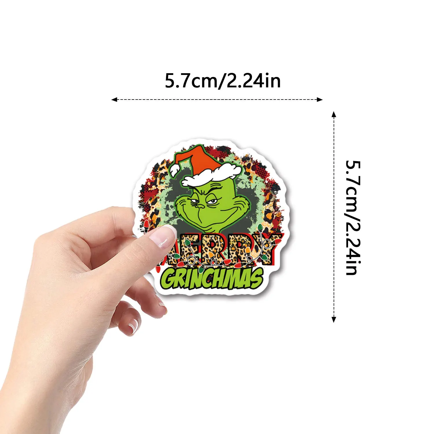 55Pcs Grinch Stickers Christmas Creative Graffiti Stickers DIY Luggage Phone Waterproof Stickers