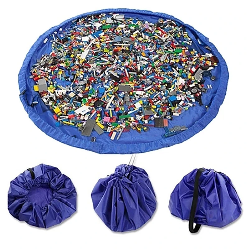 1pc Multifunction Portable Kids Toys Storage Bags Blocks Toys Play Mat Building Blocks Toys Bags for Christmas Gift