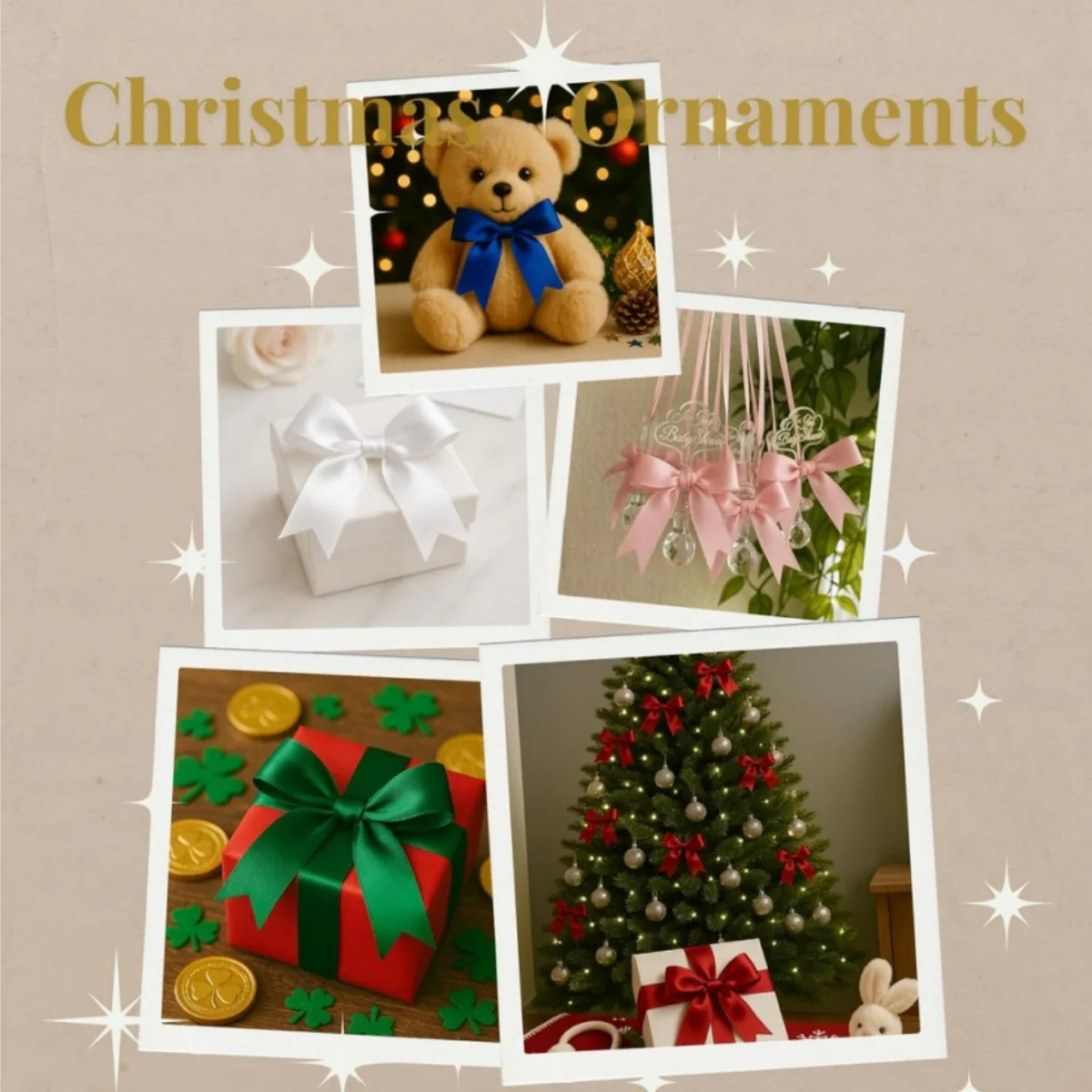 200pcs 2.5cm Mini Satin Ribbon Bows DIY Crafts Accessories Wedding Christmas Party Envelope Gift Packaging Decoration