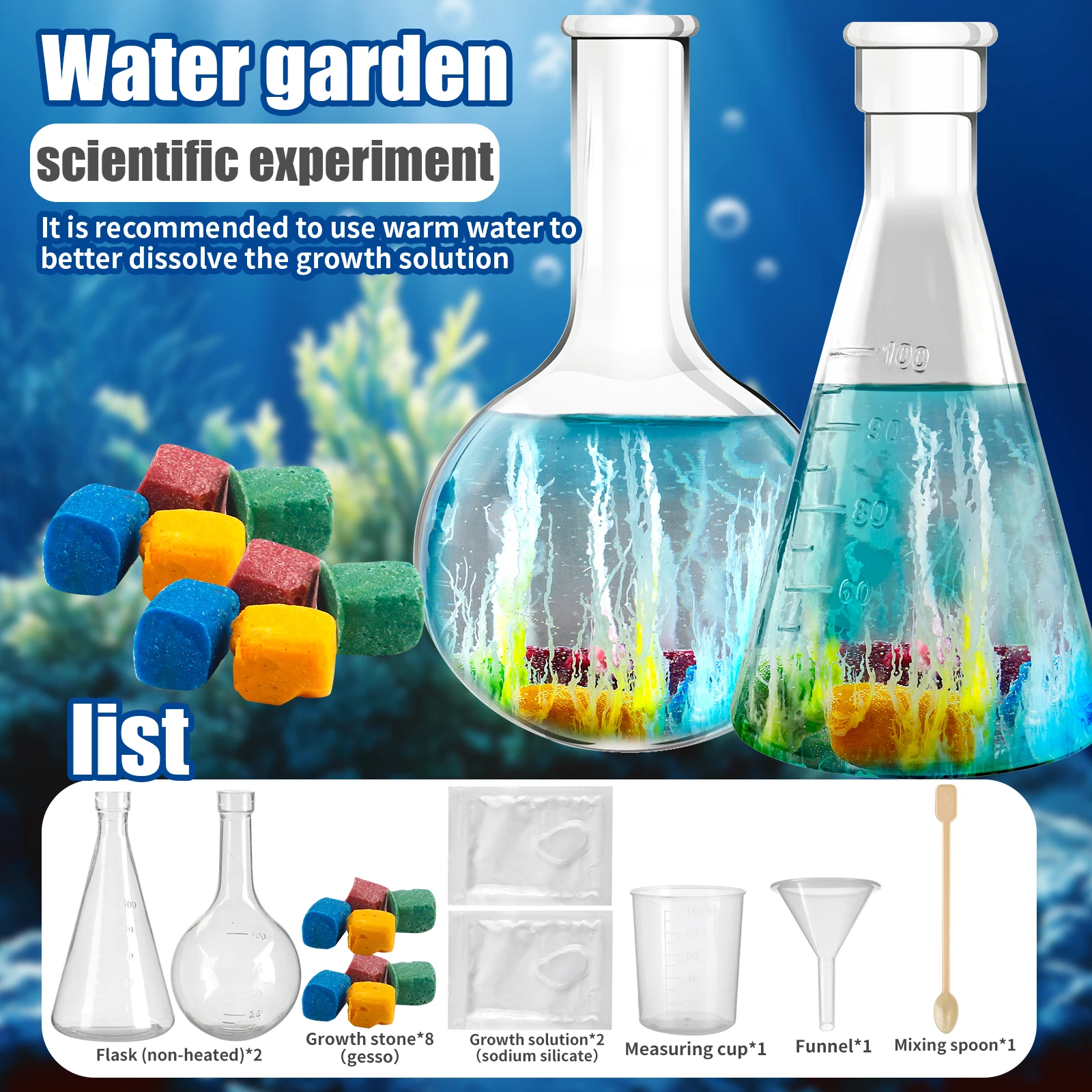 DIY Water Magic Mini Growth Stones, Science Toys, Christmas/Halloween/Thanksgiving/Easter/New Year Gifts