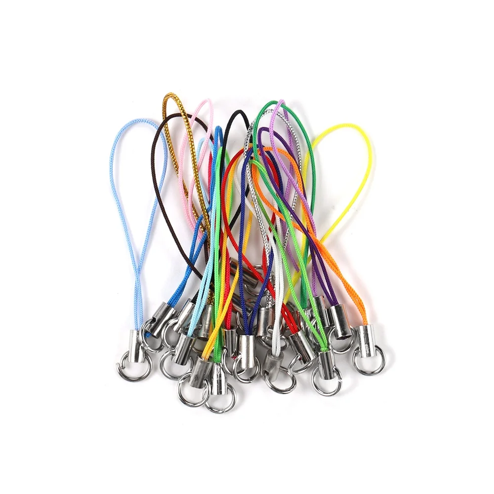 20-100Pcs Lanyard Lariat Cord Lobster Clasp Rope Christmas Bell Keychain Hooks Mobile phone Strap Charm Keyring Bag Accessories