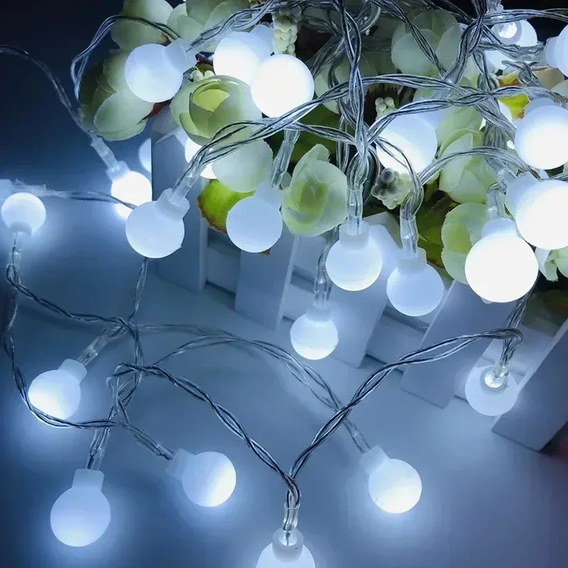 3-12M Ball Fairy Lights Globe String Lights USB/Battery Operated Garland for Garden Christmas Bedroom Wedding Camping Tent Decor
