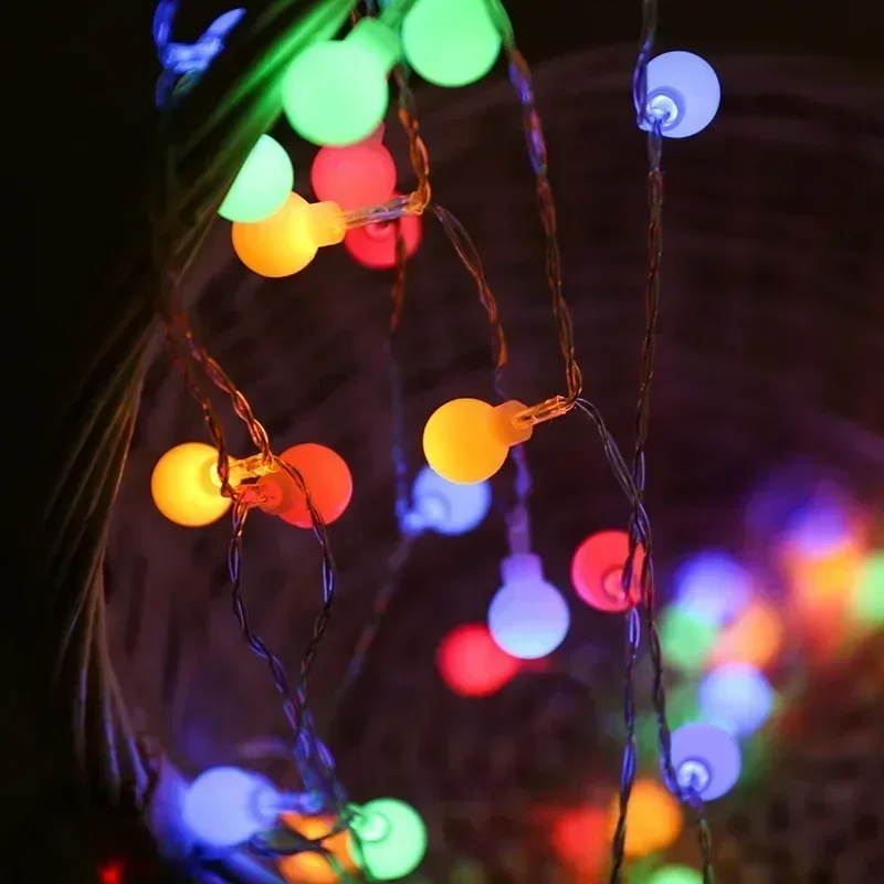 3-12M Ball Fairy Lights Globe String Lights USB/Battery Operated Garland for Garden Christmas Bedroom Wedding Camping Tent Decor