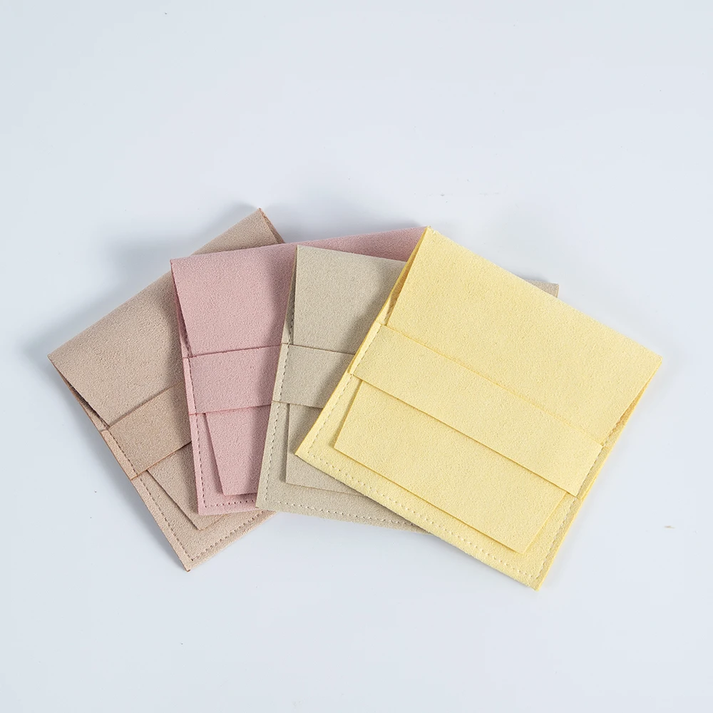 10pcs Microfiber Velvet Bag Jewelry Presents Pouches for Necklace Christmas Wedding Gift Package Envelope Bags