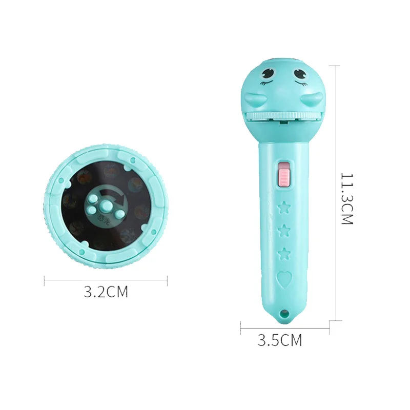 Children's Glowing Flashlight Projector Baby Sleep Story Book Flashlight Toy Early Education Toy Holiday Christmas Lighting