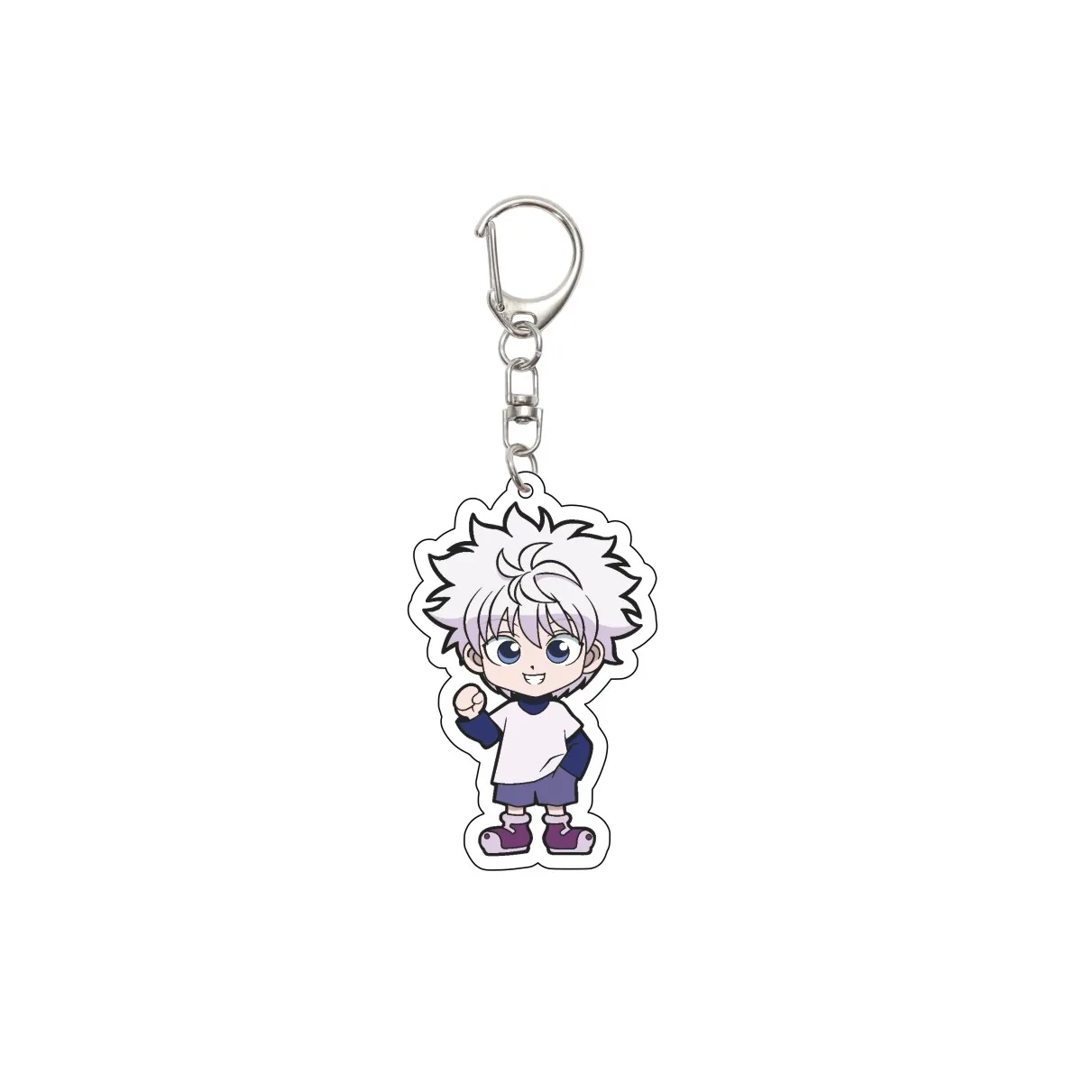 55MM Anime HUNTER HUNTER Keychain GON FREECSS/Killua Zoldyck/Leorio PaladiKnight Key Chain Acrylic Model Plate Christmas Gifts