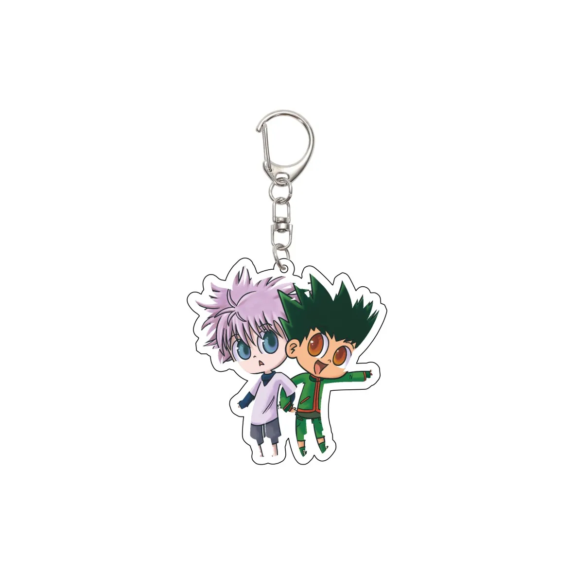 55MM Anime HUNTER HUNTER Keychain GON FREECSS/Killua Zoldyck/Leorio PaladiKnight Key Chain Acrylic Model Plate Christmas Gifts