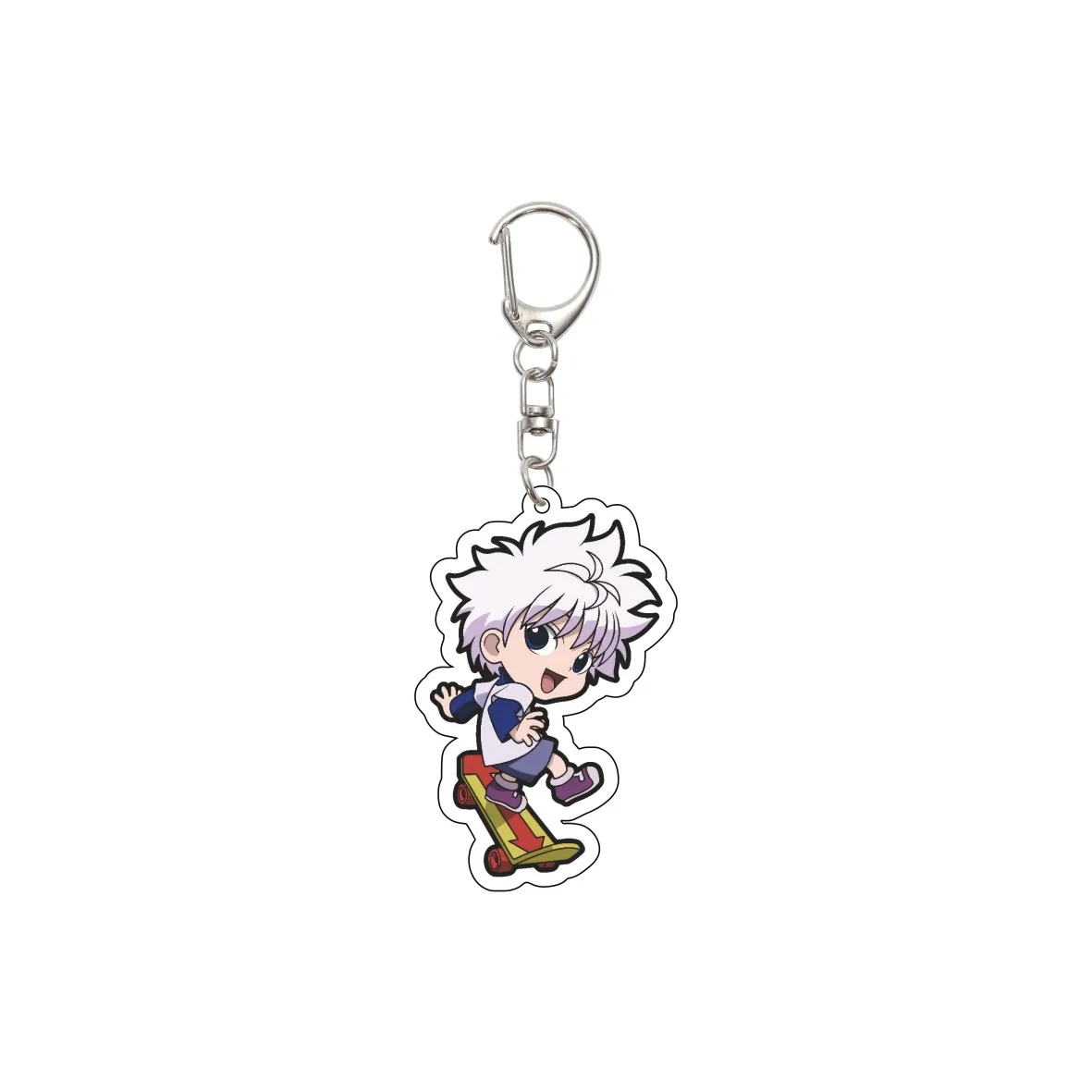 55MM Anime HUNTER HUNTER Keychain GON FREECSS/Killua Zoldyck/Leorio PaladiKnight Key Chain Acrylic Model Plate Christmas Gifts