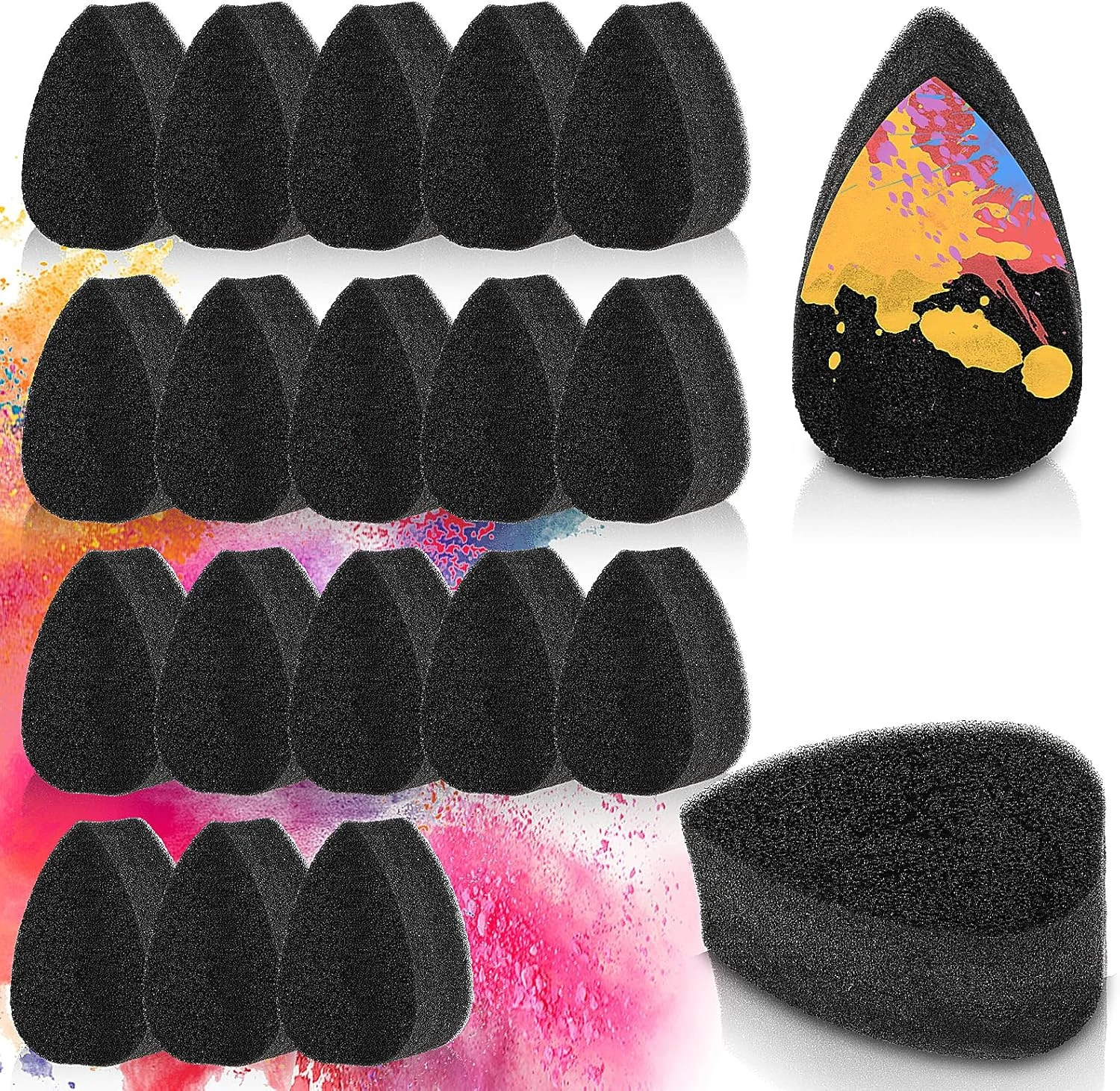 20 piece set of human body painted sponge water droplet shaped adult art creation suitable for Halloween and Christmas makeup