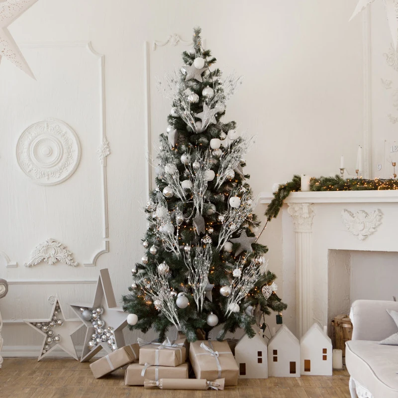 1/3/5Pcs Christmas Artificial Glitter Berry Stem Branches Xmas Tree Ornament New Year Home Decoration DIY Vase Filler 2025 Party
